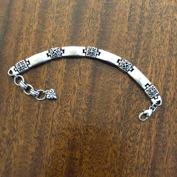 Retired Brighton MARRAKESH silver bar bracelet - Picture 1 of 11